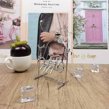 Steel Balance Toy Balancing Tumbler Toy Kinetic Art Balance Decompressive Science Psychology Home Offic Desk Decor PH02