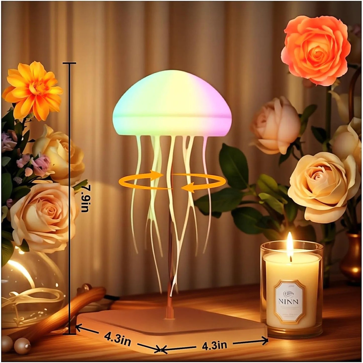 Jellyfish Mood Lamp — RGB Dancing Tentacles Night Light 🪯