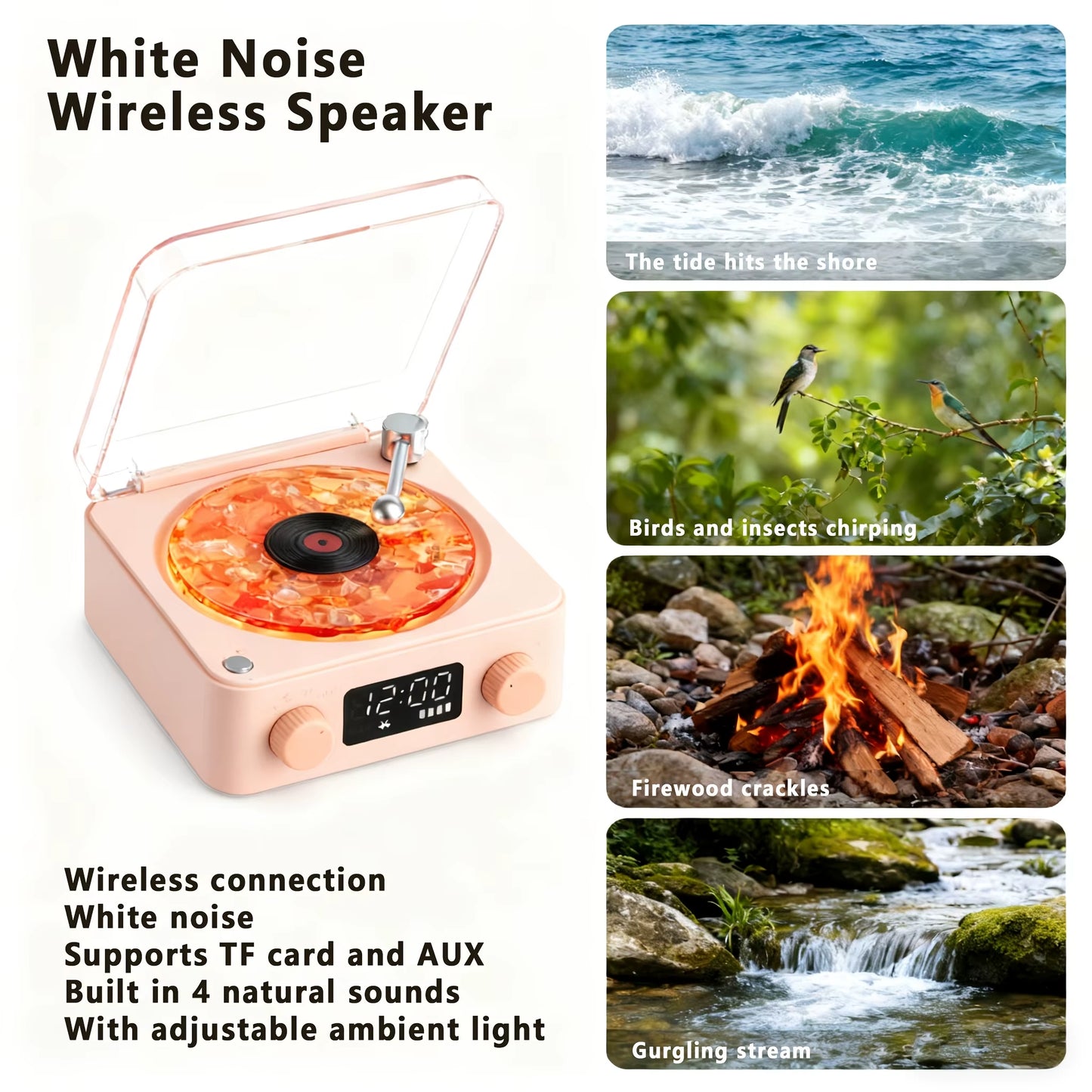 Mini Retro White Noise Bluetooth Speaker