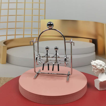 Steel Balance Toy Balancing Tumbler Toy Kinetic Art Balance Decompressive Science Psychology Home Offic Desk Decor PH02