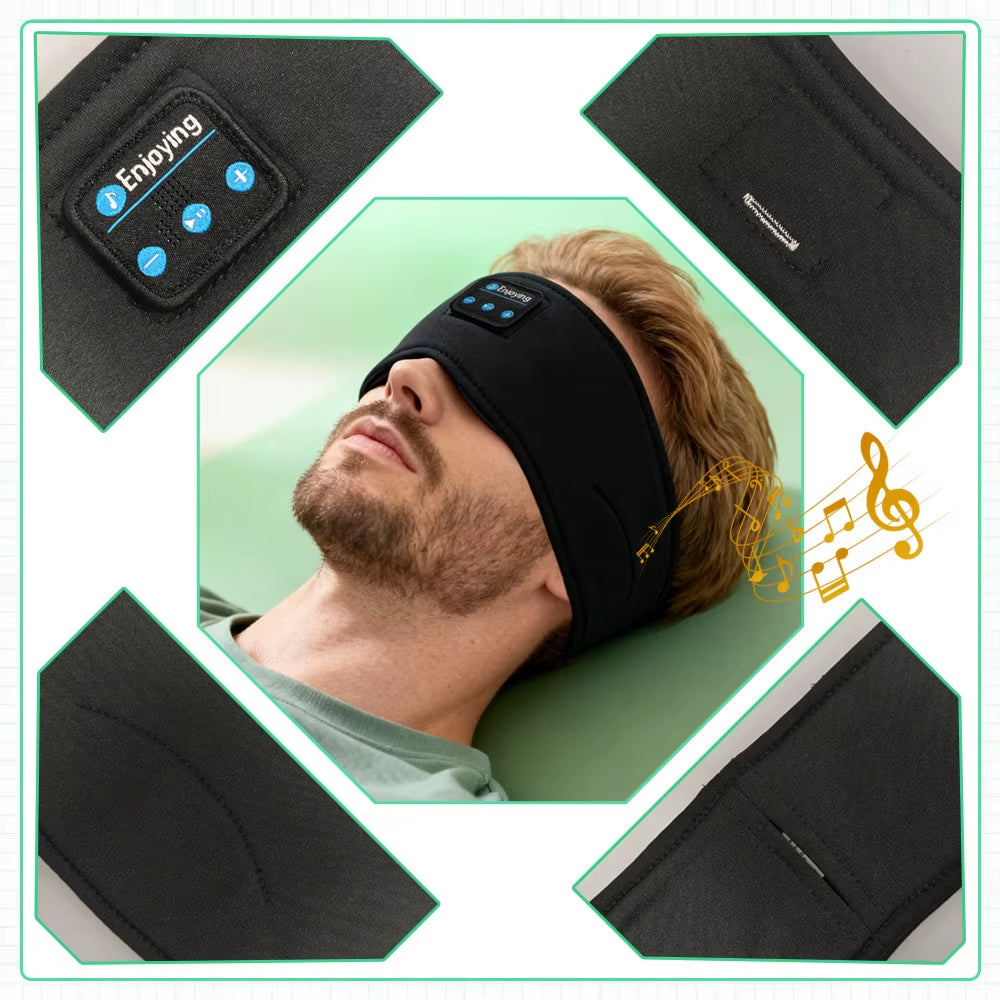 Bluetooth Sleep Headband – Wireless Headphones, Built-In Speakers, Comfortable Fabric, 10-Hour Battery Life