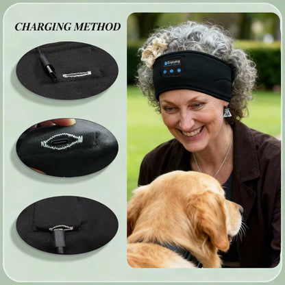 Bluetooth Sleep Headband – Wireless Headphones, Built-In Speakers, Comfortable Fabric, 10-Hour Battery Life