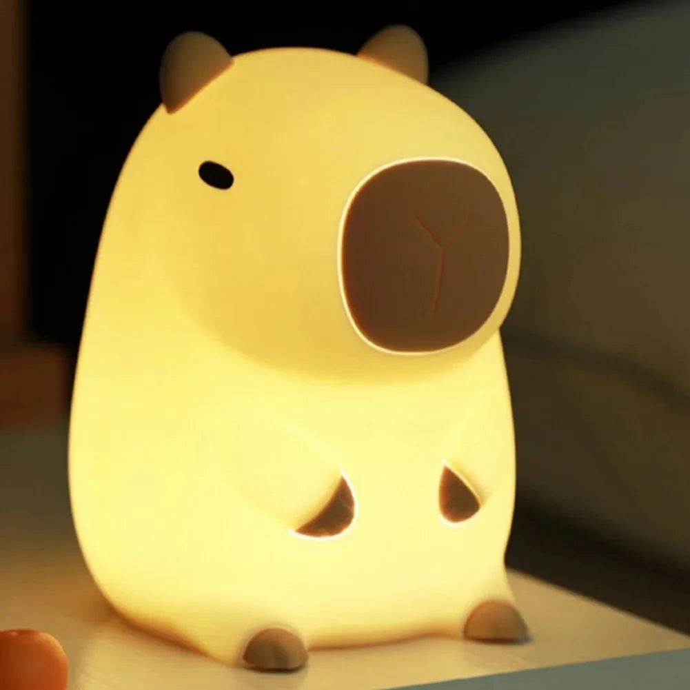 Snuggly Capybara Glow Buddy: The Ultimate Nighttime Cuddle Lamp for your Little One!