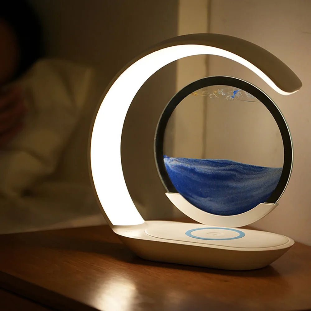 Quicksand Lamp and Wireless Phone Charger