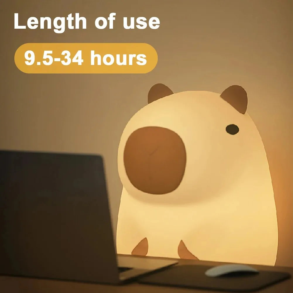 Snuggly Capybara Glow Buddy: The Ultimate Nighttime Cuddle Lamp for your Little One!