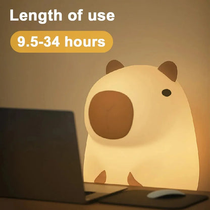 Snuggly Capybara Glow Buddy: The Ultimate Nighttime Cuddle Lamp for your Little One!