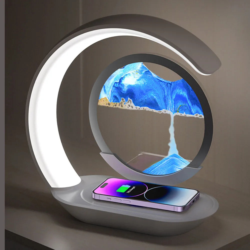 Quicksand Lamp and Wireless Phone Charger