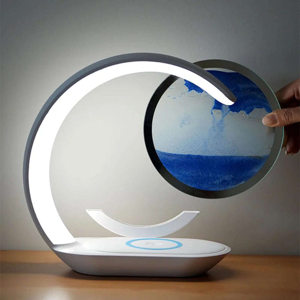 Quicksand Lamp and Wireless Phone Charger