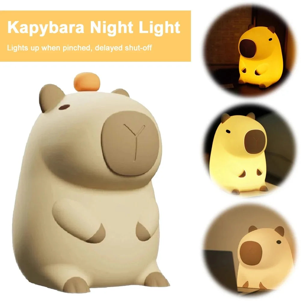 Snuggly Capybara Glow Buddy: The Ultimate Nighttime Cuddle Lamp for your Little One!